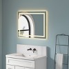 ChicFurnit Bathroom Vanity Mirrors Rectangle Frame Wall Mirror Anti Fog Mirror Decorative Wall Mirrors for Bathroom, Gold, 36"*1.5"*28" - 4 of 4