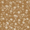 18"x18" Robina Floral Polyester Throw Pillow Ochre - Skyline Furniture: Indoor Square Cushion, Zipper Closure - 4 of 4