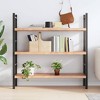 vidaXL Wall Shelf Light Brown 47.2 in.x11.8 in.x(0.8 in.-1.6 in.) Treated Solid Wood Oak - 3 of 4