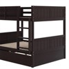 RISOKEYS Full Over Full Bunk Bed - Wooden Frame with Twin Trundle, Ladder & Safety Guardrail, Convertible to 2 Platform Beds for Kids Teens - Espresso - 2 of 4