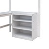 NicBex Twin Bunk Bed with Desk Wood Frame Bed Frame with Storage Cabinet, Full Length Guardrails and Inclined Ladder, No Box Spring Required - 4 of 4
