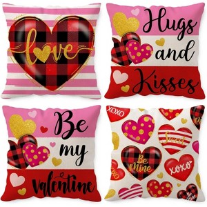 LISM Throw Pillow Covers Linen Pillow Case Set of 4 - 1 of 4