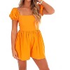 Women's Puff Sleeve Babydoll Romper - Idem Ditto - 2 of 4