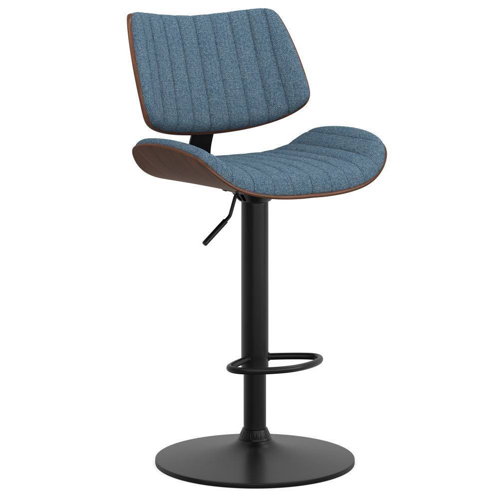 Photos - Chair WyndenHall Annie Adjustable Counter Height Swivel Bar Stool Denim Blue: Me