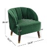 NicBex Velvet Fabric Accent Chair,Upholstered Barrel Living Room Chairs with Mid-Height Backrest,Modren Armchair,Accent Chairs for Living Room - 3 of 4