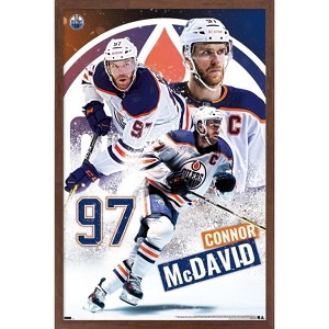Trends International NHL Edmonton Oilers - Connor McDavid 22 Framed Wall Poster Prints - 1 of 4