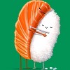 Junior's Design By Humans Sushi Hug By andremullerdko T-Shirt - 2 of 3