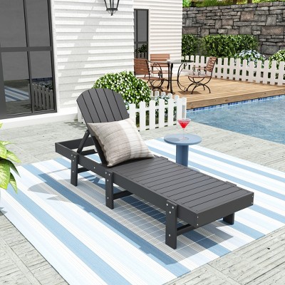 WestinTrends Dylan Adirondack Poly Reclining Chaise Lounge