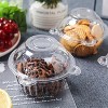 100 Pack Individual Cupcake Containers Plastic Cupcake Holders Deep Dome Muffin Containers - 2 of 4