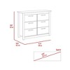 Depot E-Shop Six Drawer Double Dresser, Four Legs, Superior Top, Metal Hardware - 3 of 4