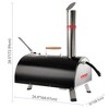 Pizza Oven Portable 12" Outdoor Wood Fired Pizza Oven with Built-in Thermometer Stainless Steel Pizza Stove - 2 of 4