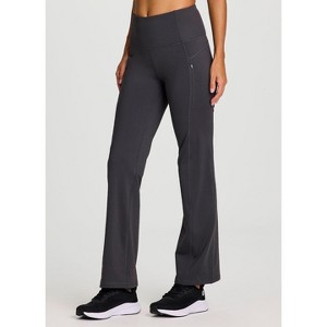 RBX Active Women's Fleece Lined Bootcut Yoga Pant Flared Legging with Zipper Pockets - 1 of 4