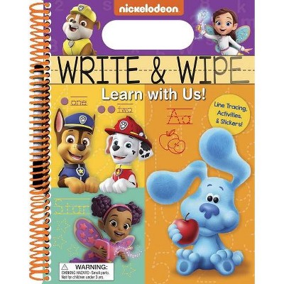 Nickelodeon: Write and Wipe: Learn with Us! - by  Editors of Studio Fun International (Spiral Bound)