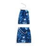 Future Planet Boys Kids Premium Designer Azure Fast-Dry 7" Swim Trunks Blue Floral - 3 of 4