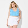 Women's French Terry Slim Fit Deep V-Neck Tank Top - Wild Fable™ - 2 of 4