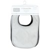 Hudson Baby Unisex Baby Rayon from Bamboo Bib with Waterproof Lining 10pk, Gray White, One Size - 2 of 4