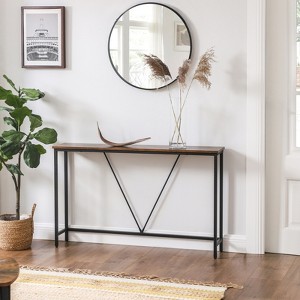 Narrow Console Table with Steel Frame, 47.2" Sofa Table for Entryway, Living Room, Bedroom, Industrial Design - 1 of 4