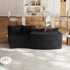 Curved Corduroy Modular Sectional Sofa, Symmetrical Semi-Circular Couch with 4 Pillows, Foam-Filled No Assembly Sofa for Living Room, Office, Bedroom - 3 of 4