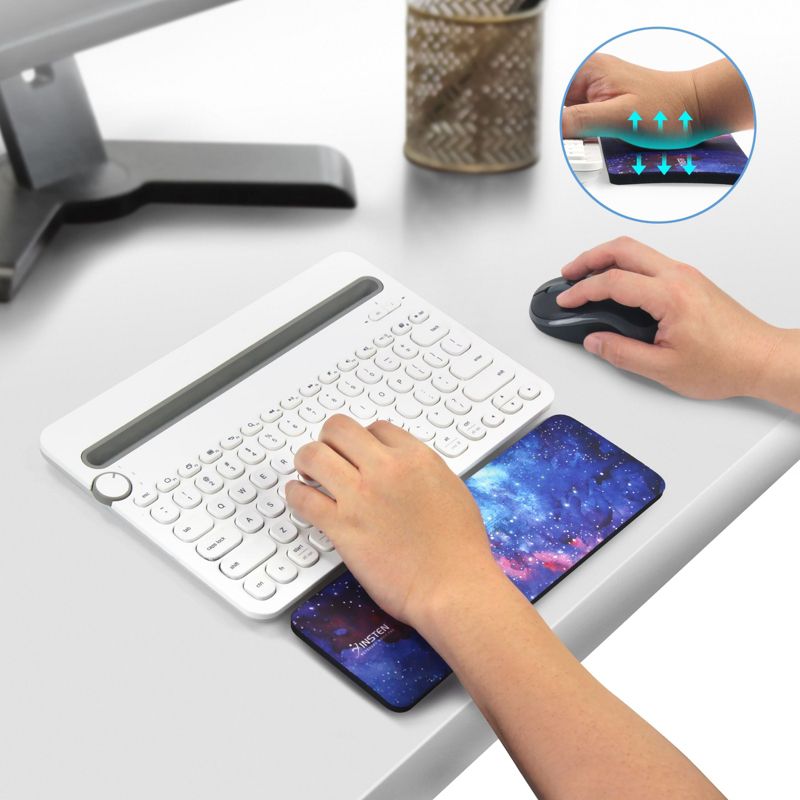 Insten Galaxy Keyboard Wrist Rest Pad Support, Ergonomic Palm Rest, Anti-Slip, Comfortable Typing and Pain Relief, 11 x 3.5 in, 3 of 10
