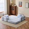 Whisen Sectional Compression Sofa Bed & Floor Futon Couch with Convertible Folding Design, Pillows and Armrests - 2 of 4