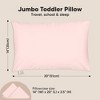 KeaBabies Jumbo Toddler Pillow with Pillowcase, 14X20 Soft Organic Toddler Pillows for Sleeping, Kids Travel Pillow - 3 of 4