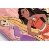 Jay Franco Disney Princess Moana Rapunzel Tiana Plush Throw Blanket - 2 of 4