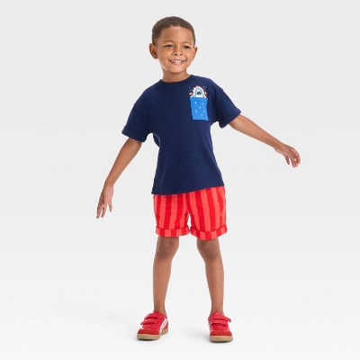 Toddler Boys' Americana Pocket 4th Of July Party in the USA Set - Cat & Jack™ Navy Blue
