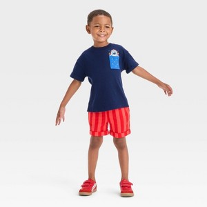 Toddler Boys' Americana Pocket 4th Of July Party in the USA Set - Cat & Jack™ Navy Blue - 1 of 4