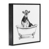 Stupell Industries Cow in Bathtub Sketch Framed Giclee Art, Black, 12" x 12" - 2 of 4