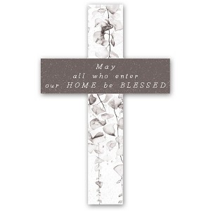 Creative Products May All Who Enter 11 x 16 Wood Cross - 1 of 1