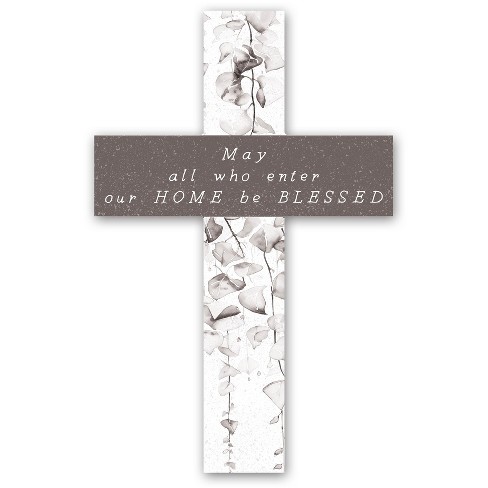 Creative Products May All Who Enter 11 x 16 Wood Cross - image 1 of 1