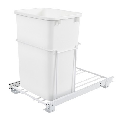 Rev-a-shelf Single Pull Out 35 Qt Sliding Waste Bin Trash Container For ...