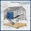 Metal Hamster Cage with Transparent Walls - Small Animal Habitat with 4 Accessories & Water Bottle for Hamsters, Mice, Rats,black - 3 of 4
