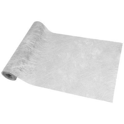 Unique Bargains Non-woven Fabrics Table Runner 65.62ft Silver Tone 1 Pc