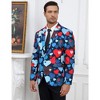 Men's Casual Blazer Sport Coat Slim Fit One Button Suit Lightweight Sport Jacket - 3 of 4