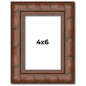 PosterPalooza | 4x6 Modern Bamboo Picture Frame, UV Acrylic, 5 Finishes - 1 of 4