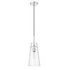 Kira Modern One-Light Pendant - 6.5" Clear Glass & Steel, Dimmable, Dry Rated - 2 of 4