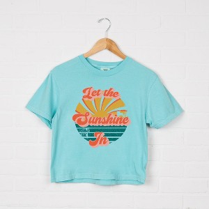 Simply Sage Market Women's Let the Sunshine In Short Sleeve Relaxed Fit Cropped Graphic Tee - 1 of 3