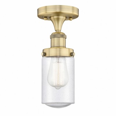 Dover - 1 Light Semi-Flush Mount In Industrial Style-8.25 Inches Tall and 6.5 Inches Wide
