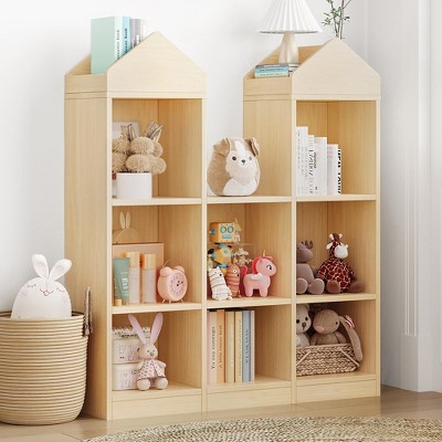 Garvee Toy Storage Organizer 8-Cubby Kids Bookshelf Bookcase Toddlers Playhouse Cabinet Shelf for Boys Girls for Playroom, Nursery, Kids Room