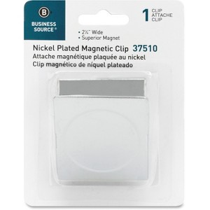 Business Source Magnetic Metal Clip Large 2-1/4" 1.0mm Chrome 37510 - 1 of 1