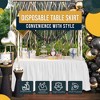 Crown Display 6 pack Disposable Plastic Tableskirts - 29" x 14 Ft ruffled Table Skirt with Adhesive Strip - 6 Count - 3 of 4