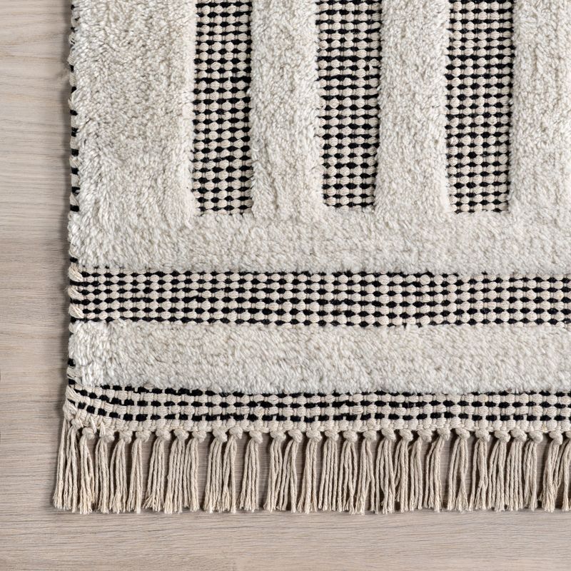 Emily Henderson x RugsUSA - Merrick Tasseled Cotton and Wool Area Rug, 4 of 7