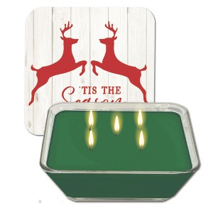 Courtside Market ‘Tis The Season Candle Collection ~ Evergreen Mist 20 oz Soy Wax Candle with Decorative Art Lid - 1 of 3