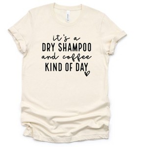 Simply Sage Market Women's Dry Shampoo And Coffee Short Sleeve Graphic Tee - 1 of 2