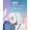 JADENS 2-Inch Round Thermal Sticker Labels – Self-Adhesive, Waterproof, 750 Labels/Roll (Rainbow) - 2 of 4