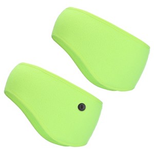 Unique Bargains Polar Fleece Stretchy Running Sweatband Ear Warmer Headbands 2 Pcs - 1 of 3