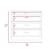 Okak Modern 3-Drawer Dresser with Wengue Finish Compact Footprint, Spacious Stacked Drawers, Metal Handles for Versatile Storage - 4 of 4