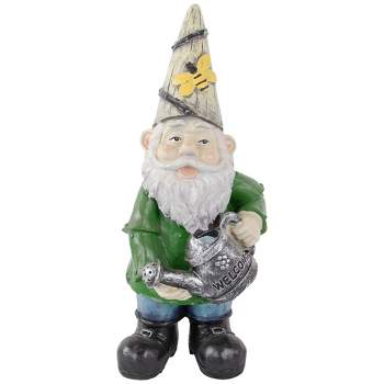 Northlight Gnome with Watering Can Outdoor Garden Statue - 15.5"