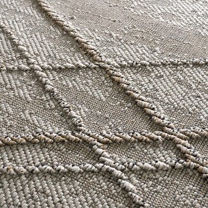 Hauteloom Baqer Bone & Tan Textured Performance Rug - 1 of 4